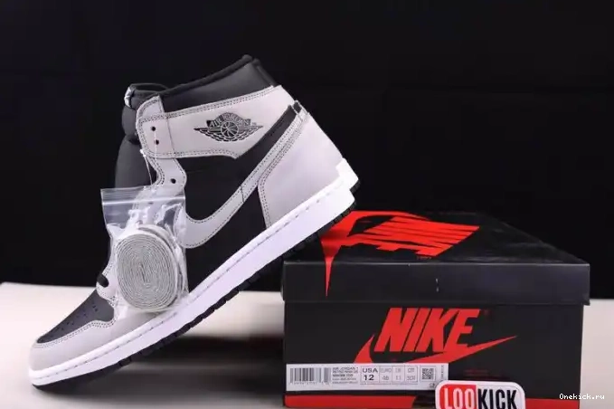 One Kick High Light Retro 1 Grey Jordan 555088-035 White Smoke Air Black 0627